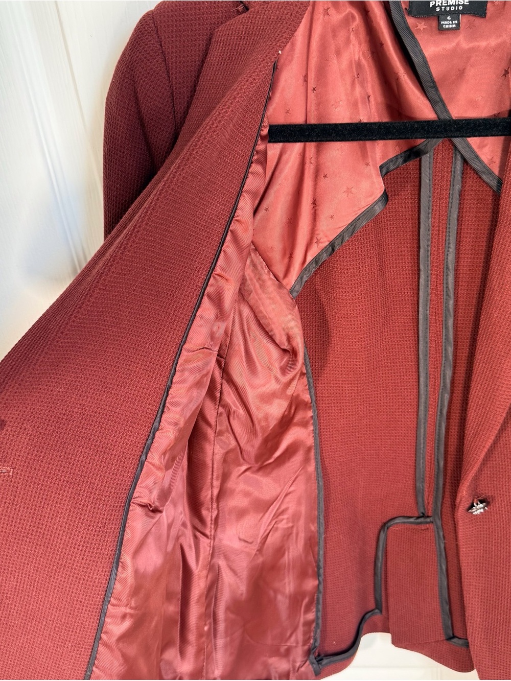 Premise Women's Brick Red Tailored Blazer - Picture 6 of 9